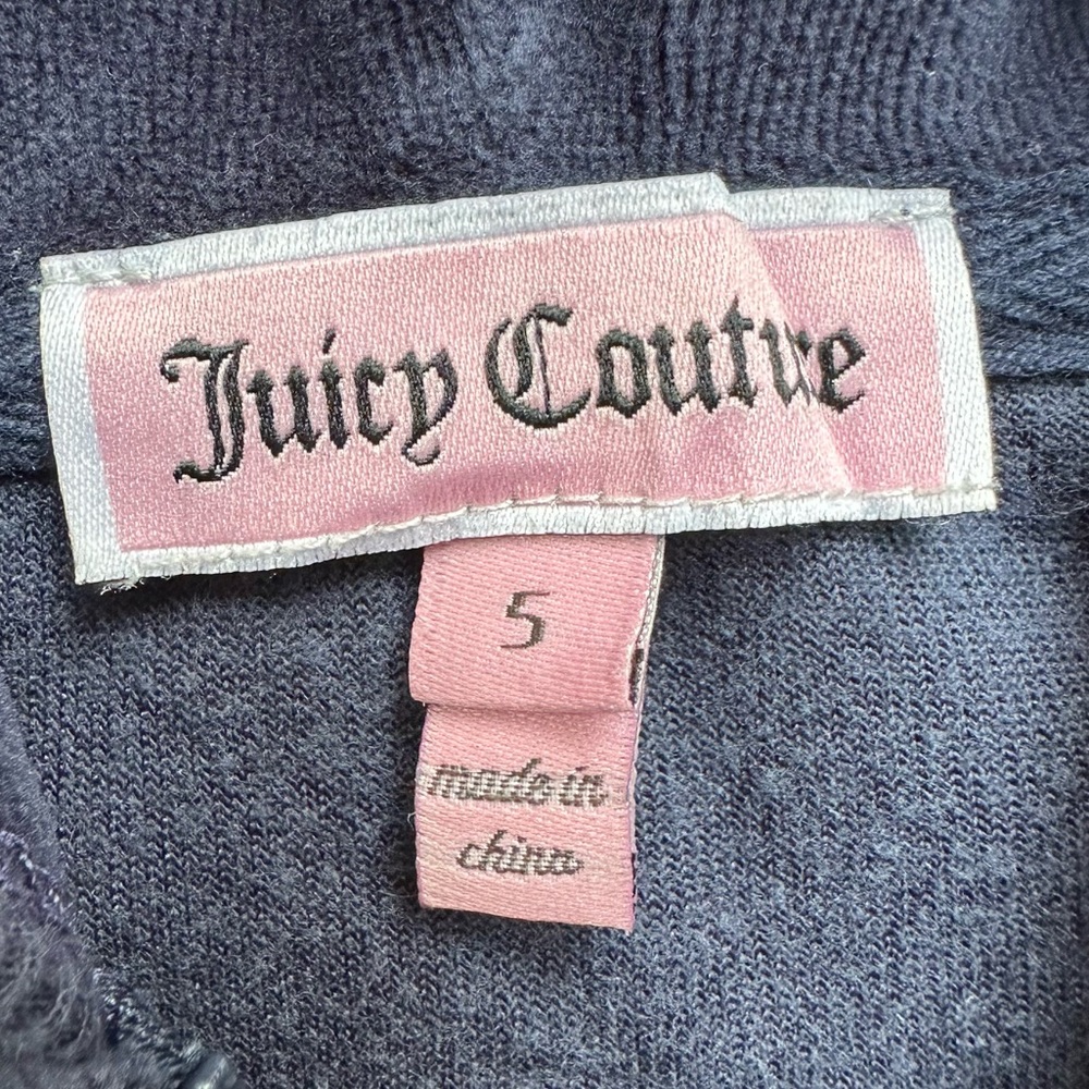 Juicy Couture • Kids Velour Bling Glitter Track Hacket Hoodie - Picture 8 of 12